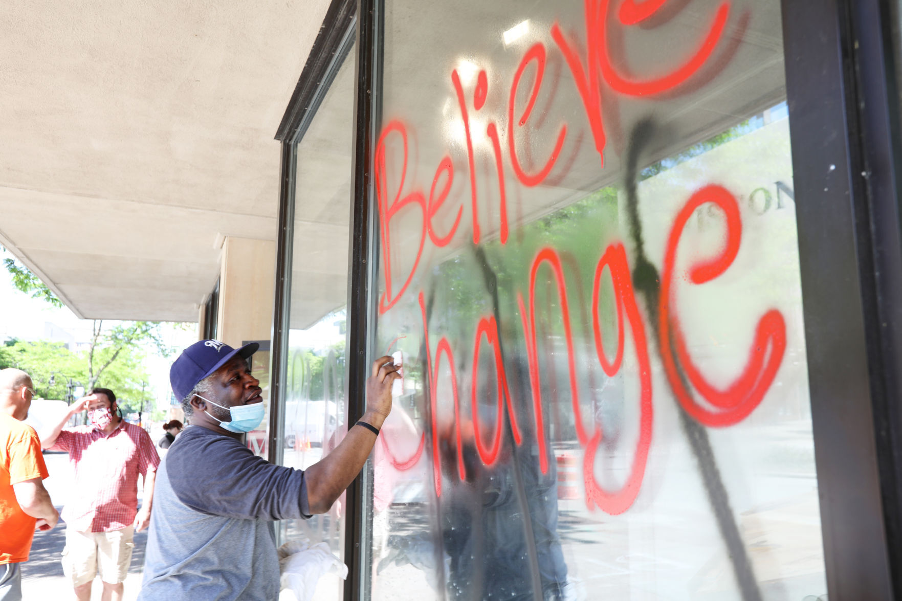 Clean-up of property damage in downtown Madison
